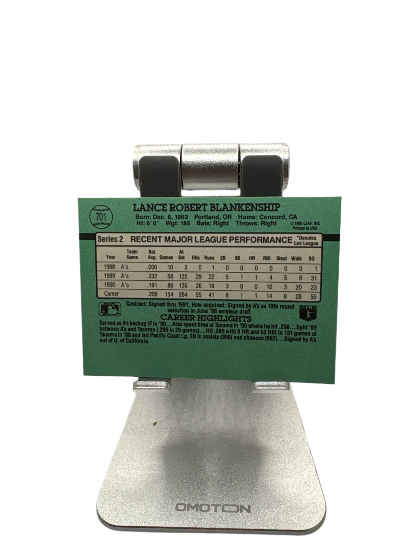 Donruss Lance Blankenship Sports Card