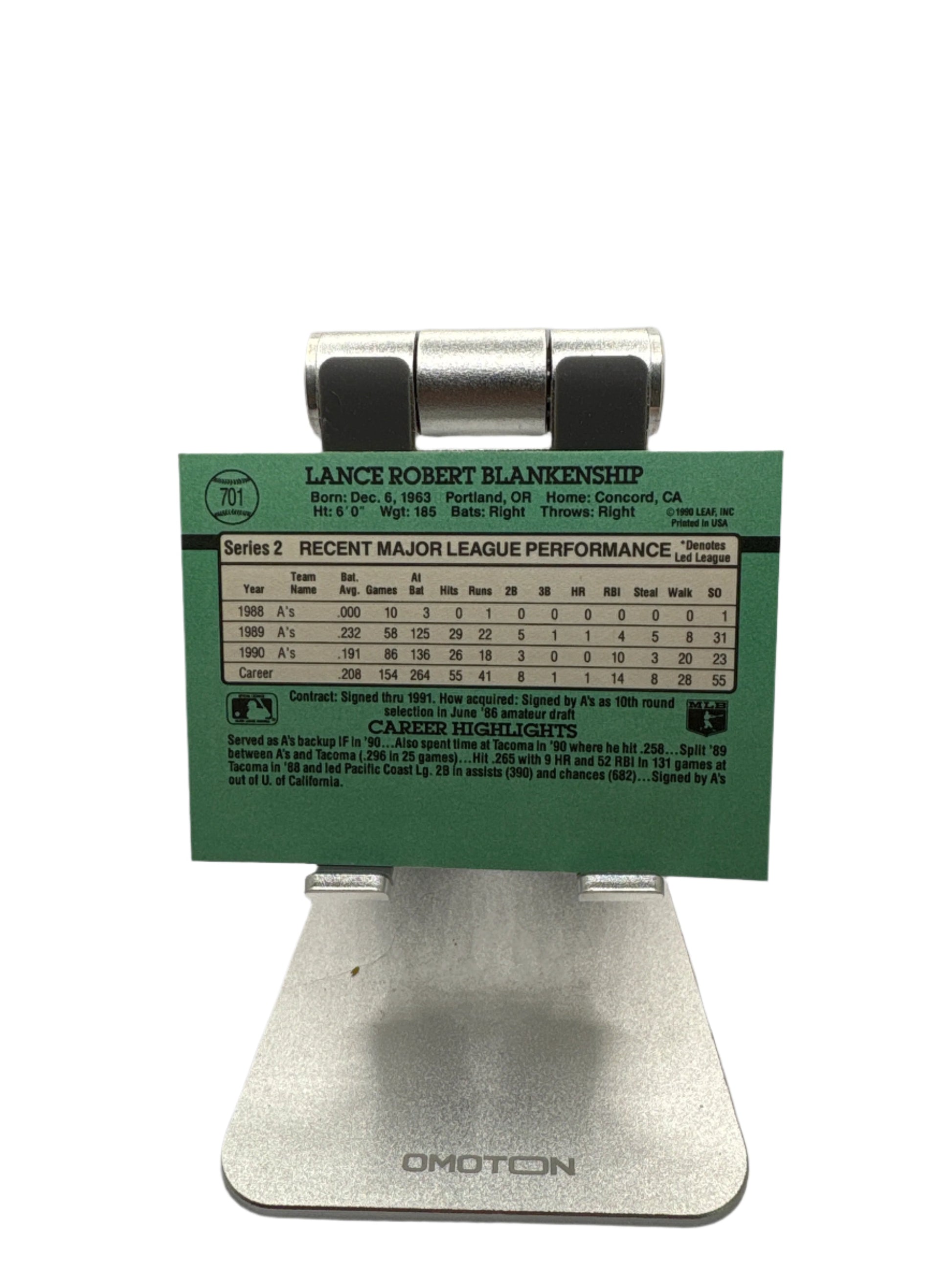 Donruss Lance Blankenship Sports Card