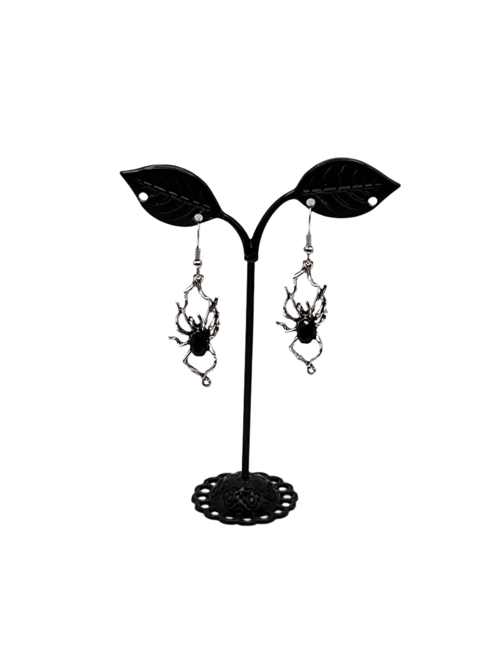 Black Spider Earrings