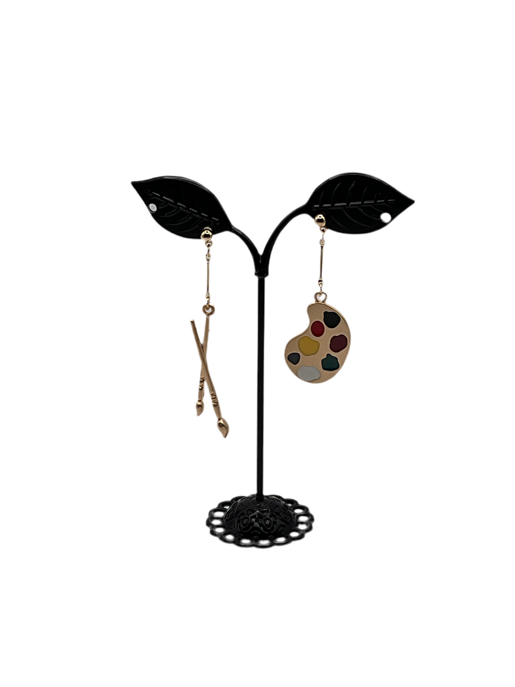 Paint Palette And Paint brush Earrings
