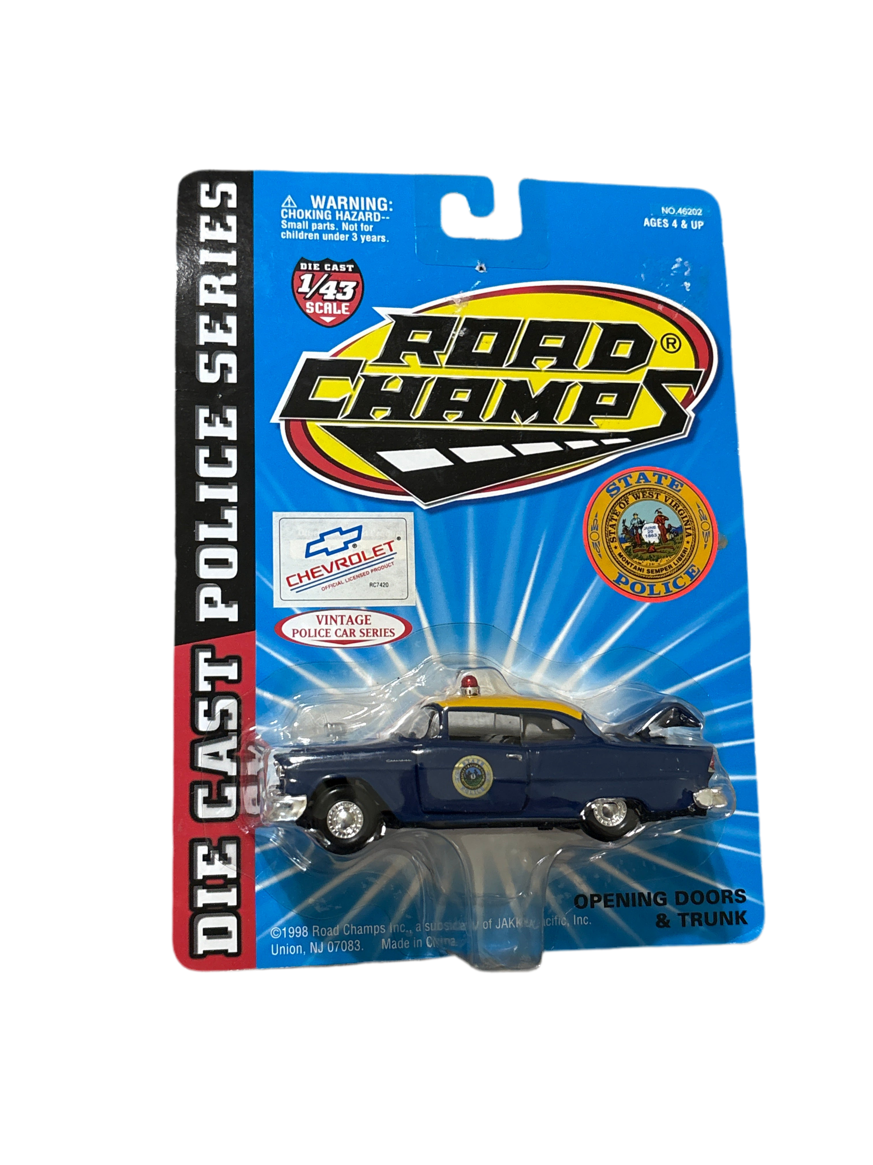 Road Champs Chevrolet Bel Air Diecast blue Main image
