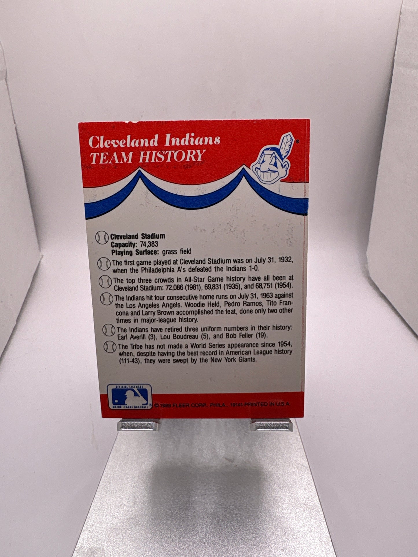 Fleer Cleveland Indians Baseball Sticker