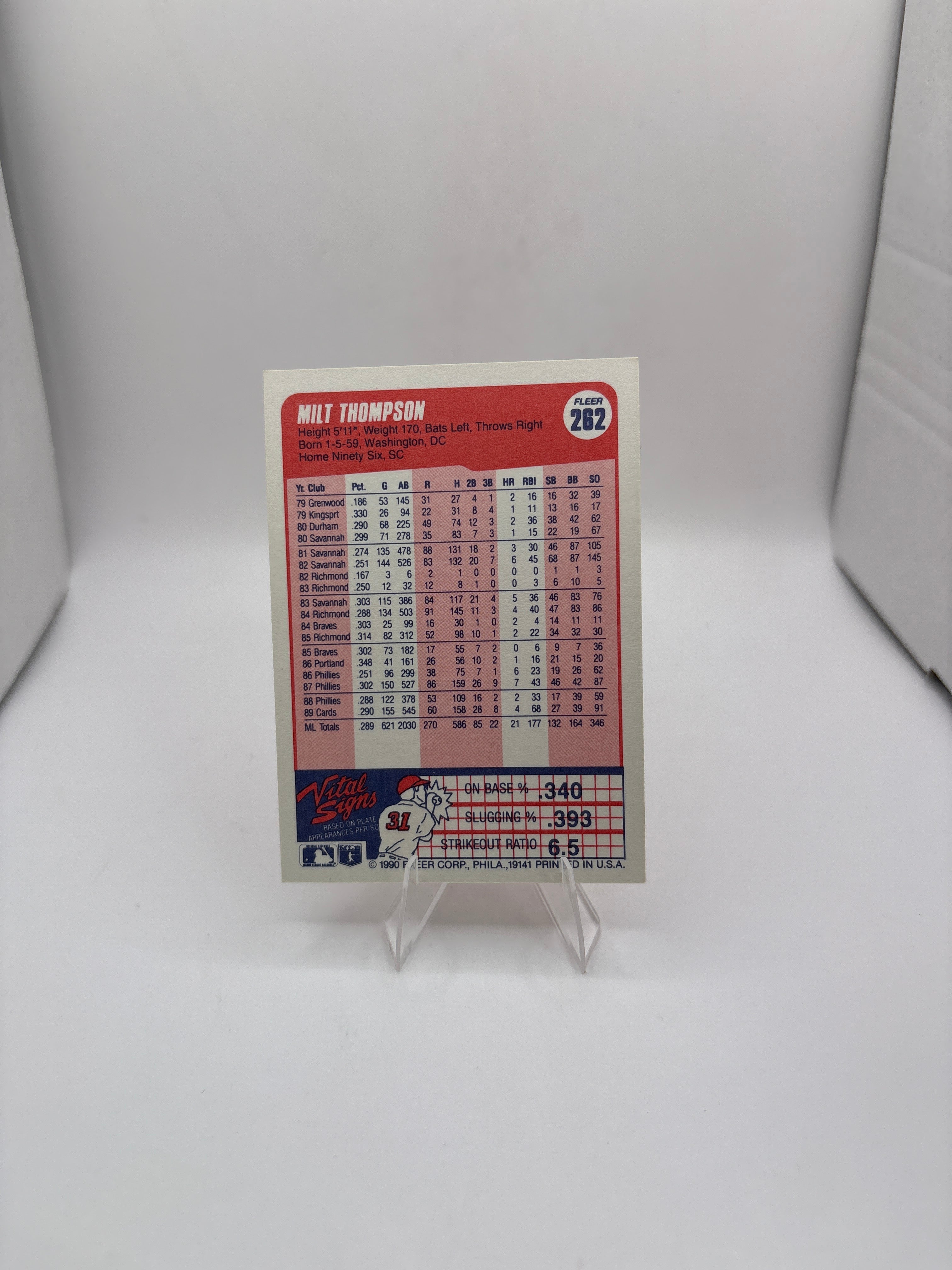 Fleer Milt Thompson