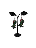 Christmas Dino earrings