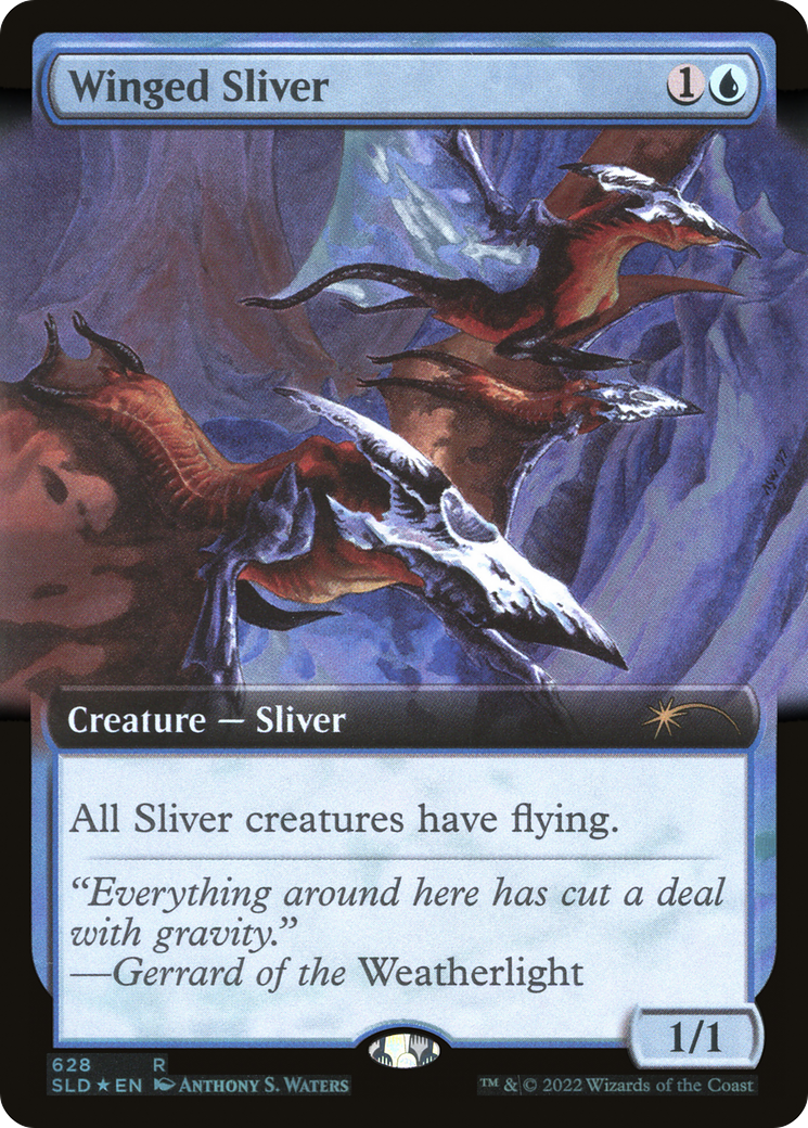 Winged Sliver (SLD-628) - Secret Lair Drop: (Extended Art) Foil