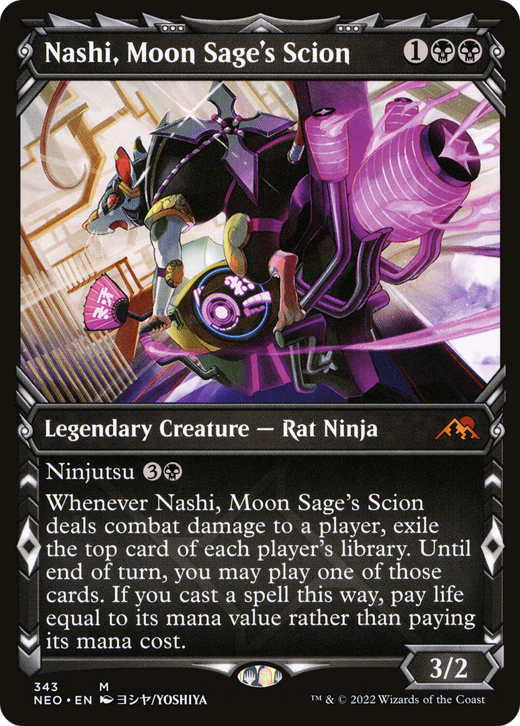 Nashi, Moon Sage's Scion (NEO-343) - Kamigawa: Neon Dynasty: (Showcase)