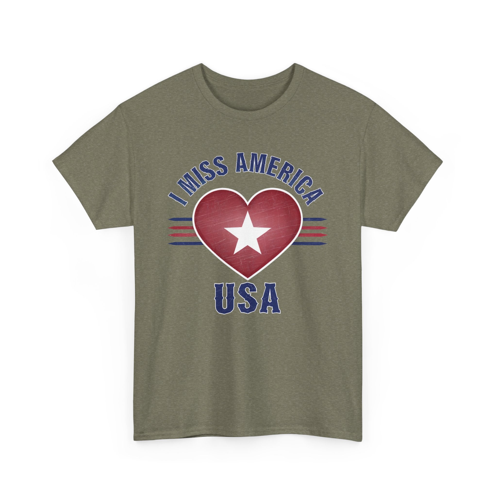 "I Miss America" Heart Unisex Heavy Cotton Tee Main image