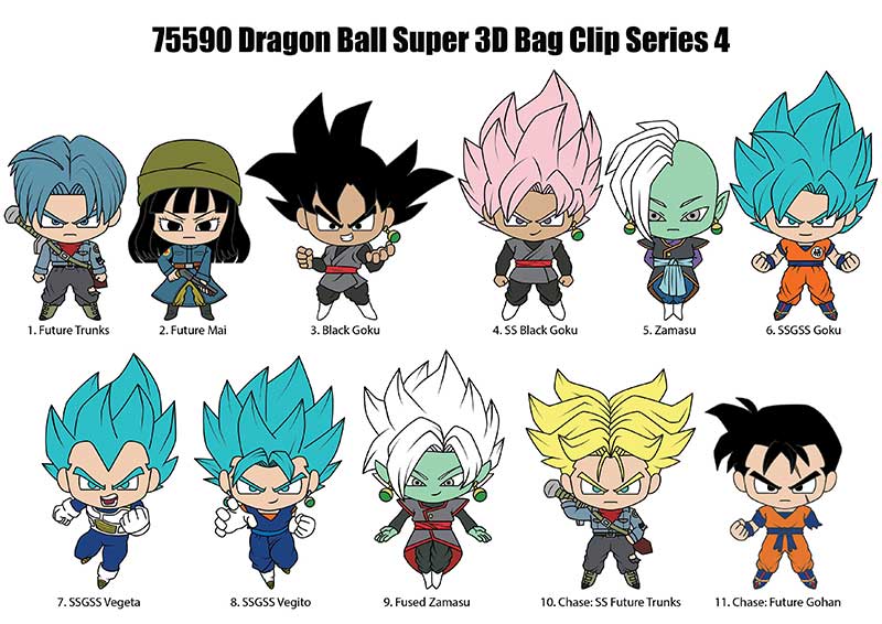 Dragon Ball Super 3D Foam Bag Clip, Series 4