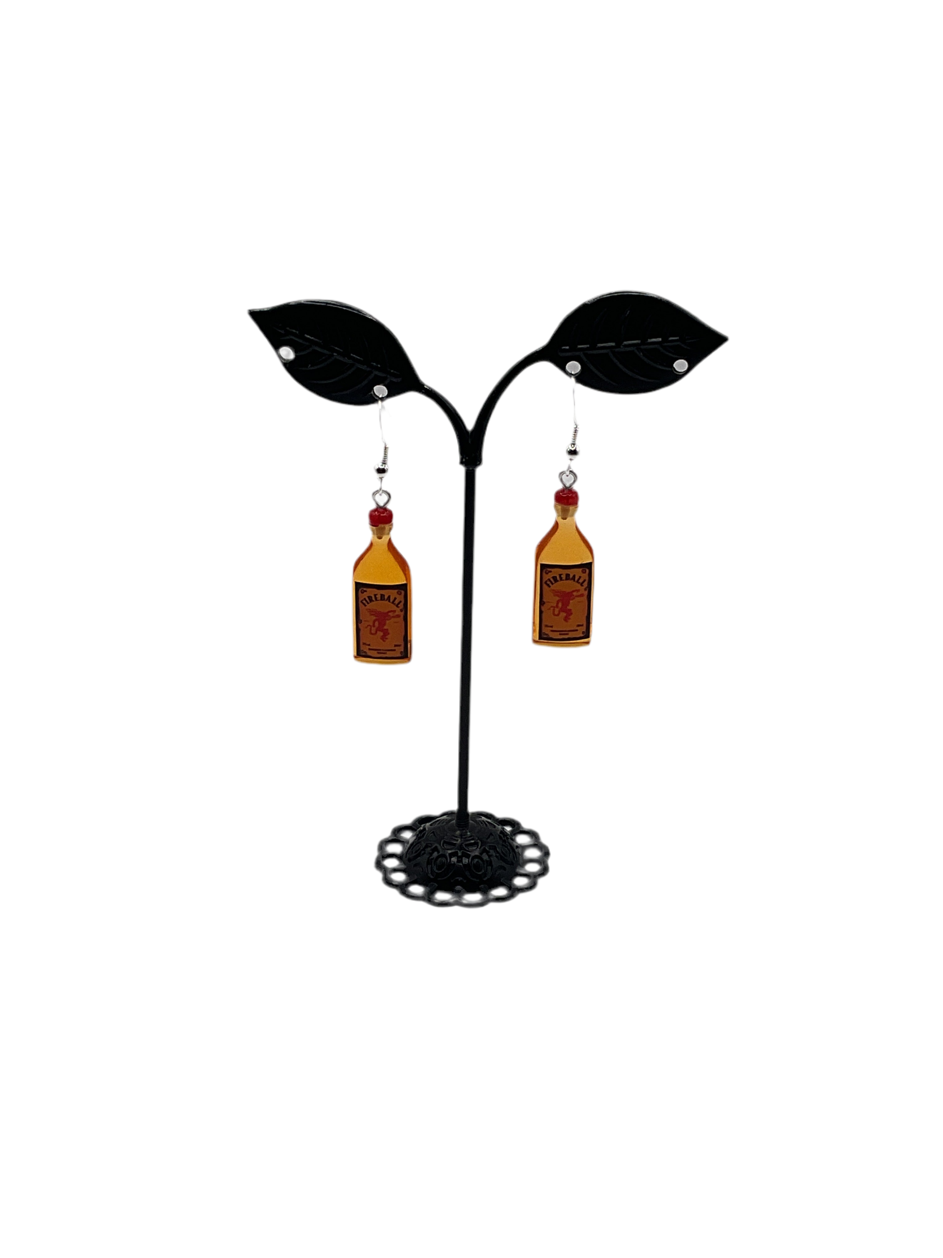 Fireball whiskey earrings