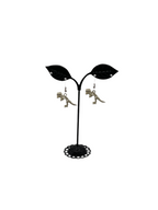 White Dinosaur Skeleton Earrings