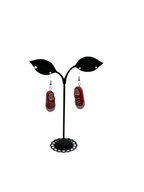 Red Canvas Shoe Earrings
