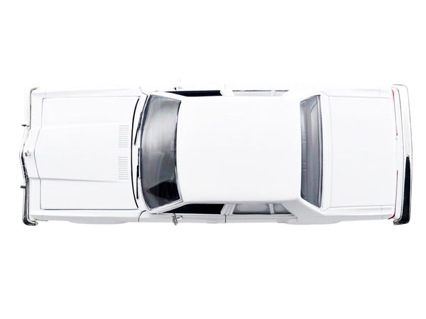 1986 Dodge Diplomat Police Car Unmarked White "Custom Builder's Kit" Series 1/24 Diecast Model Car by Motormax