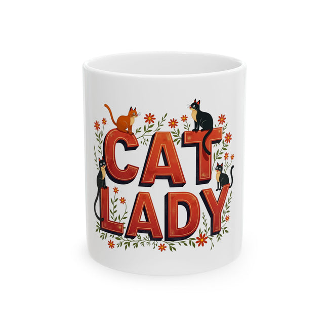 Cat Lady Ceramic Mug - Hover Image