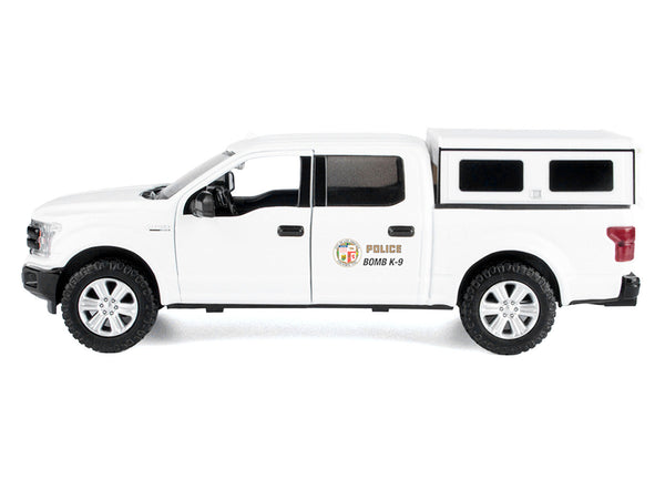 2019 Ford F-150 Lariat Crew Cab Pickup Truck "Los Angeles Police Department Bomb Squad" White "Law Enforcement and Public Service" Series 1/27 Diecast Model Car by Motormax