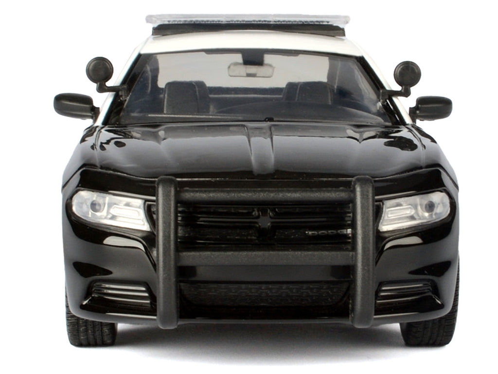 2023 Dodge Charger Pursuit Police Car "LAPD (Los Angeles Police Department)" Black and White "Law Enforcement and Public Service" Series 1/24 Diecast Model Car by Motormax
