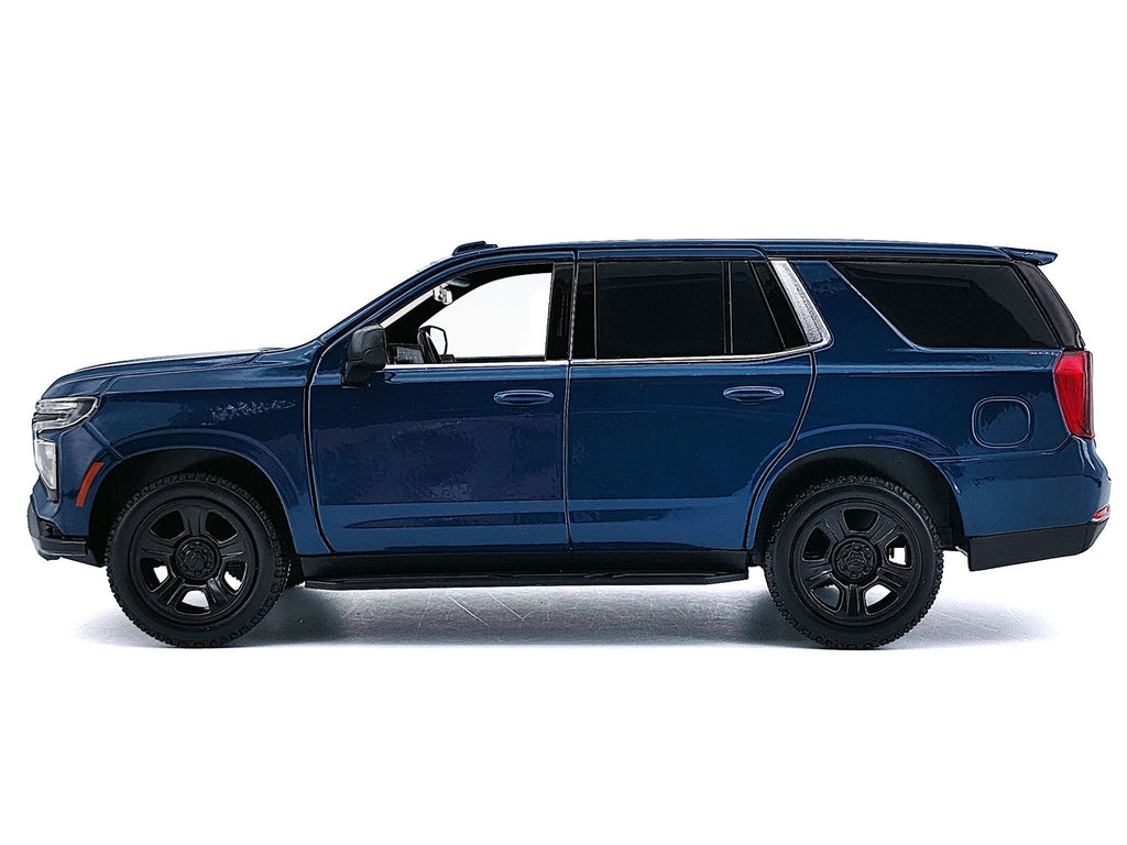 2025 Chevrolet Tahoe PPV Dark Blue "Custom Builder's Kit - Law Enforcement and Public Service" Series 1/24 Diecast Model Car by Motormax