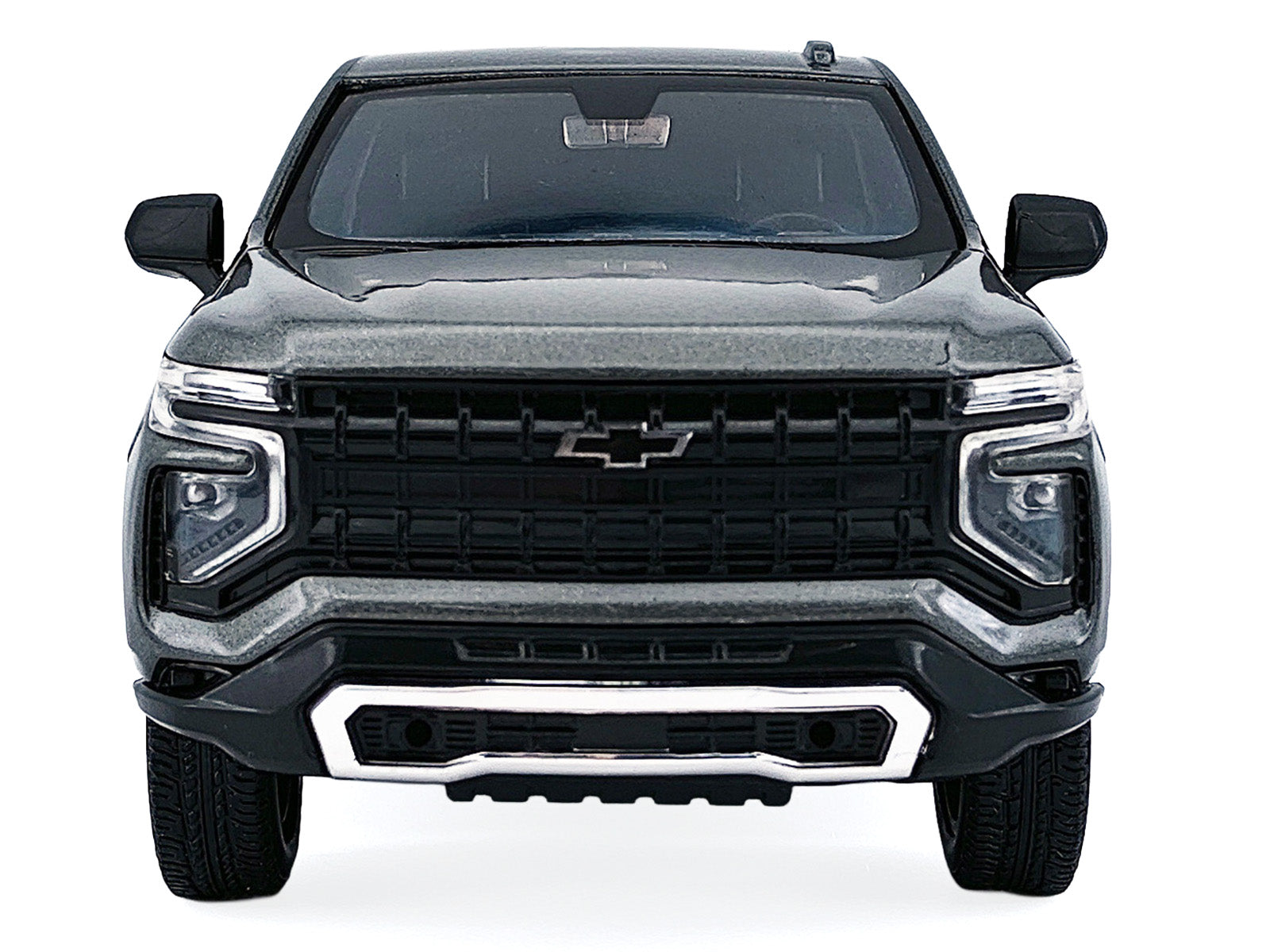 2025 Chevrolet Tahoe PPV Dark Gray Metallic "Custom Builder's Kit - Law Enforcement and Public Service" 1/24 Diecast Model Car by Motormax