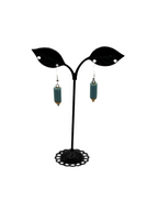Blue pencil earrings