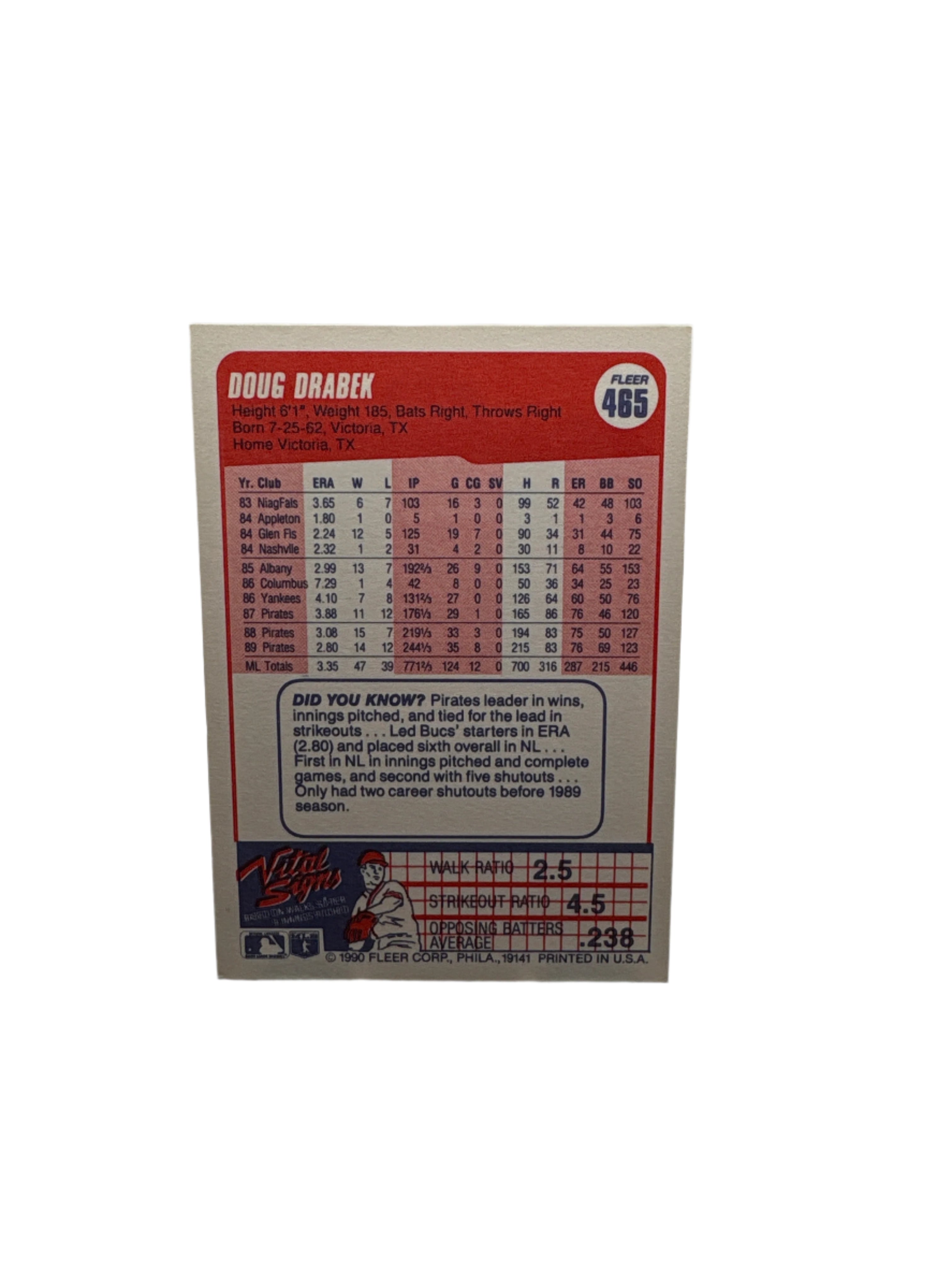Fleer Doug Drabek