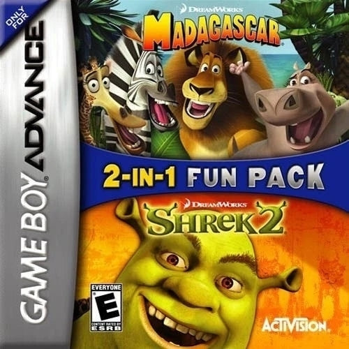 2-In-1 Fun Pack: Madagascar + Shrek 2 (Gameboy Advance) Main image