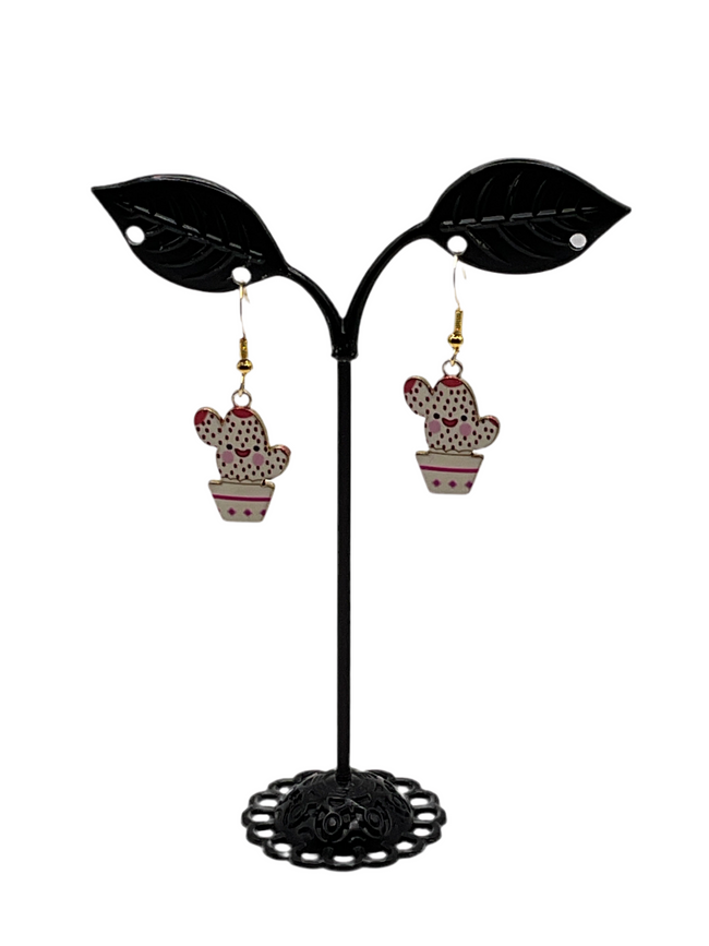 Happy Cactus Earrings Hover Image