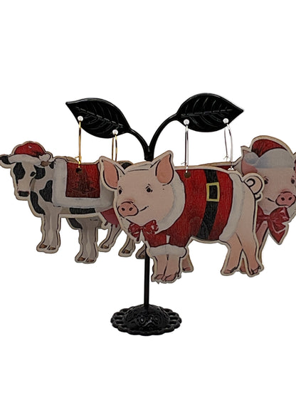 Country Christmas Earrings