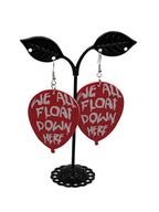 Red balloon earrings