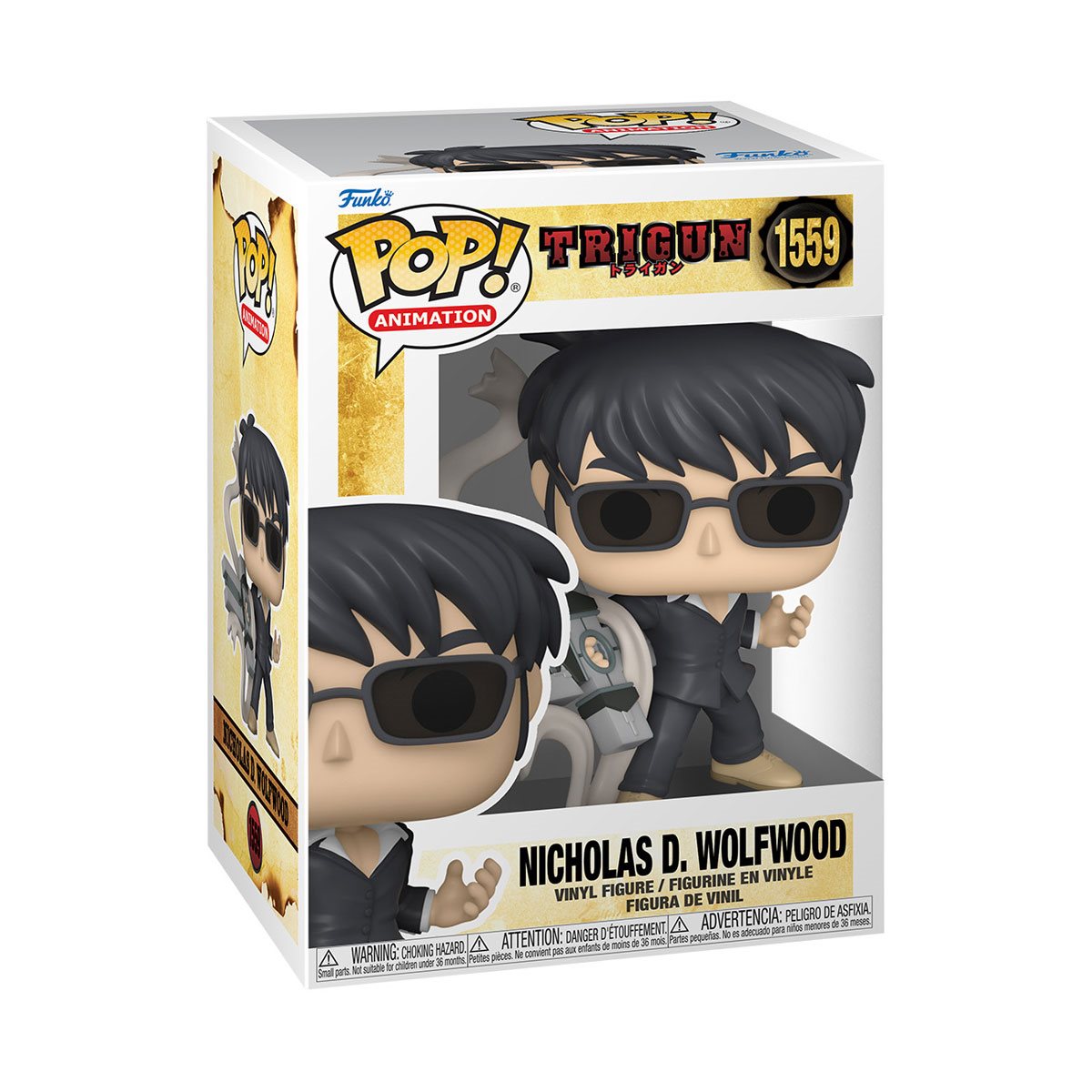 Trigun Nicholas D. Wolfwood with Punisher Funko Pop! Vinyl Figure #1559 Secondary image