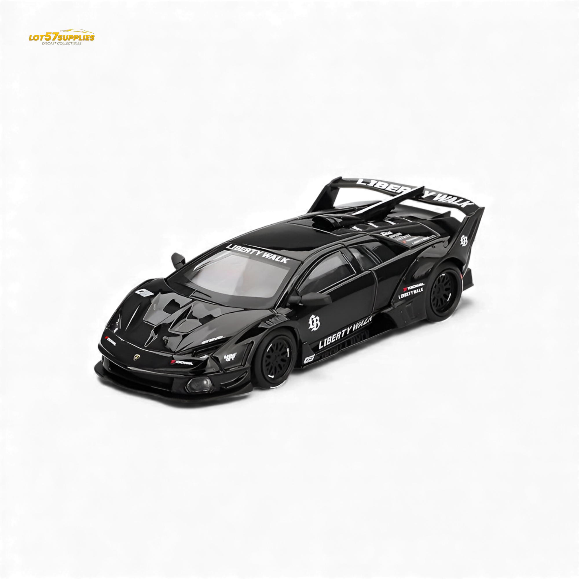 (Pre-Order) Mini GT Lamborghini LB-Silhouette Works Murcielago GT Evo - Black 1:64