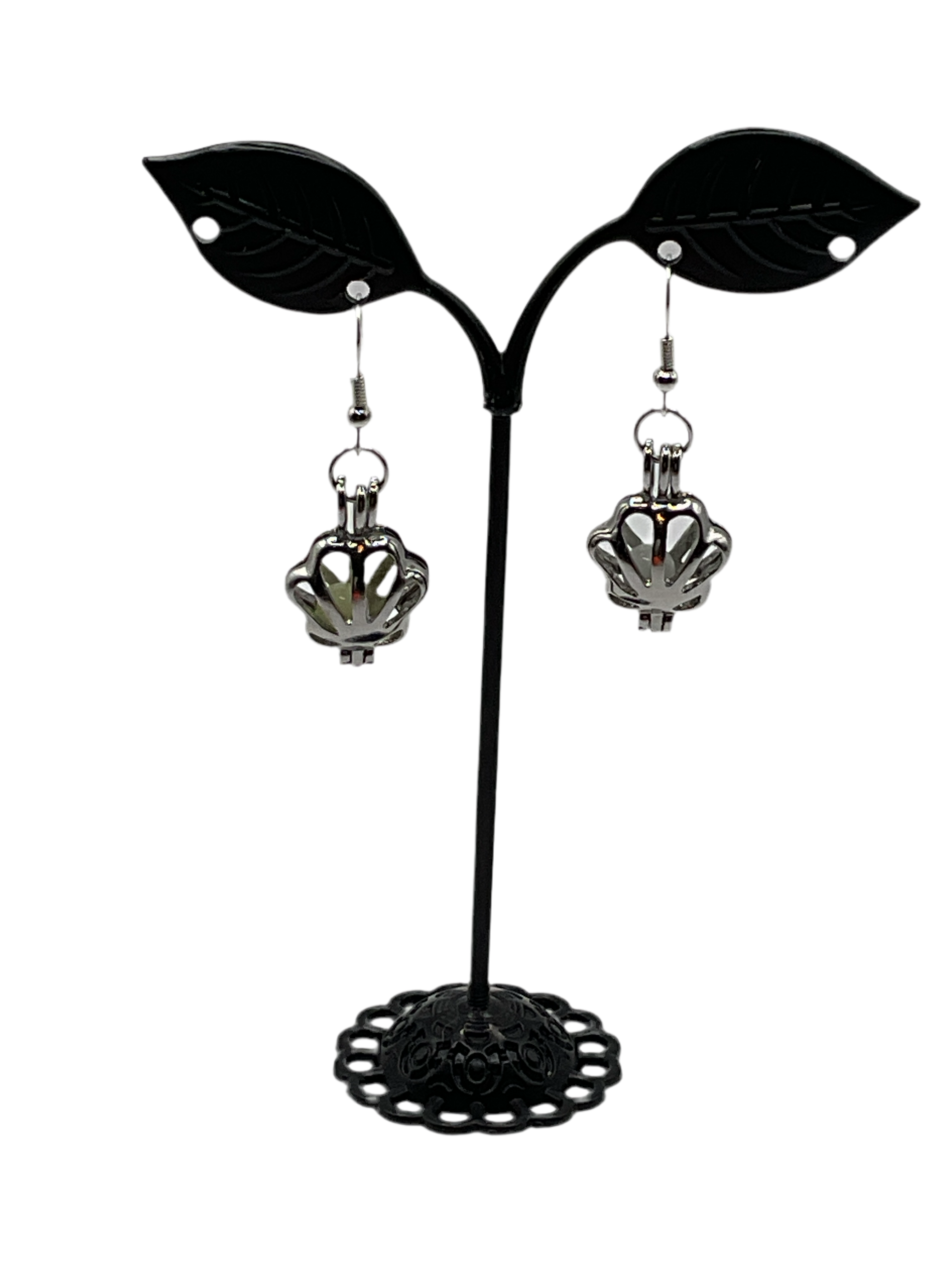Glow in the dark sea shell earrings Main image