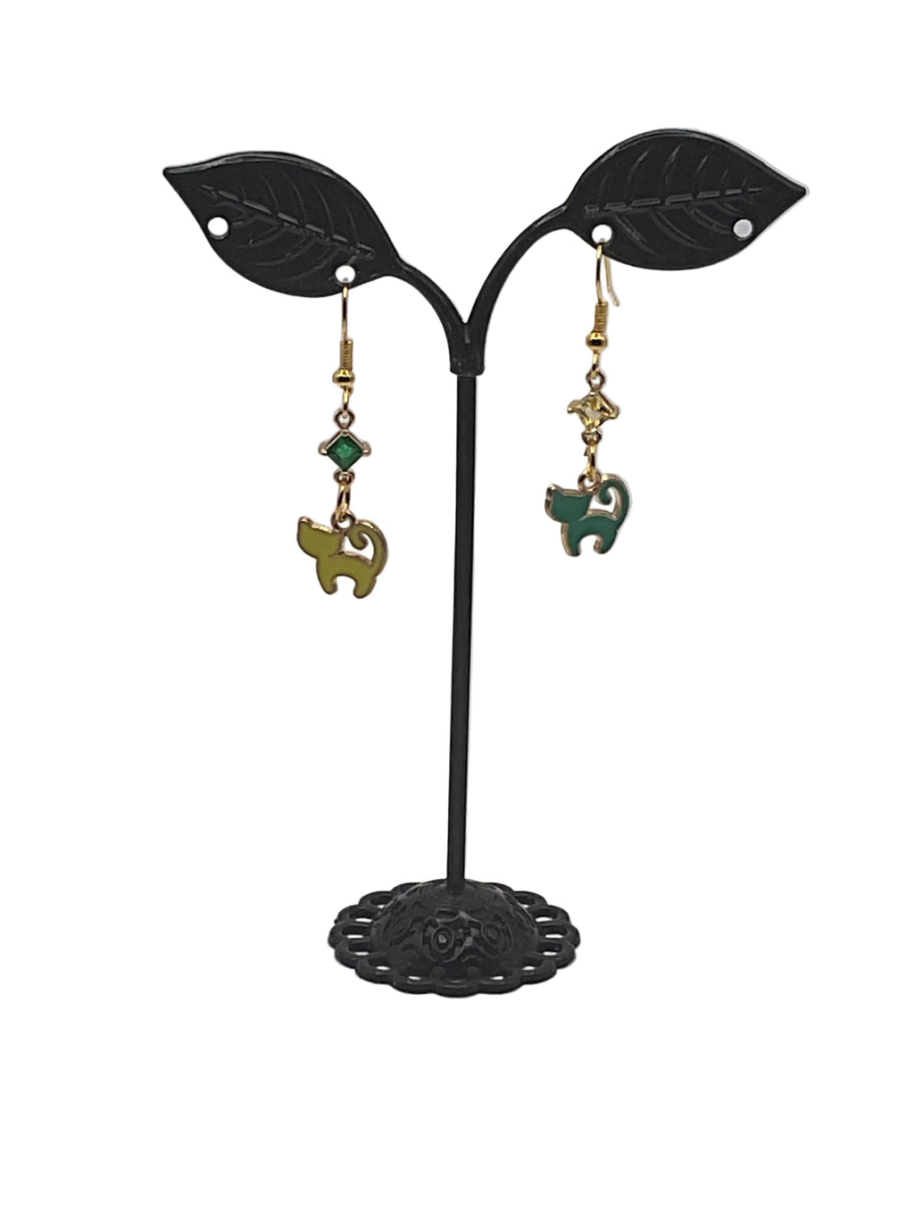 Kitties,Crosses and Crystal Earrings