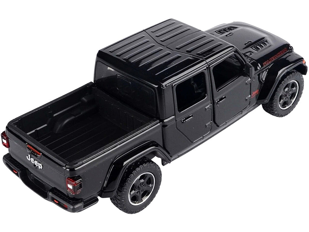 2021 Jeep Gladiator Rubicon (Closed Top) Pickup Truck Black 1/24-1/27 Diecast Model Car by Motormax