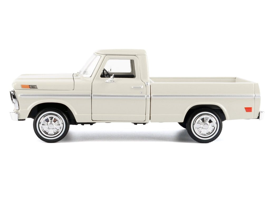 1972 Ford F-100 Pickup Truck Cream "Timeless Legends" Series 1/24 Diecast Model Car by Motormax