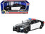 2023 Dodge Charger Pursuit Police Car Black and White with Flashing Light Bar Front and Rear Lights and 2 Sounds "Builder's Kit" 1/24 Diecast Model Car by Motormax