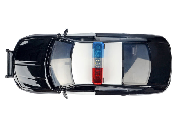 2023 Dodge Charger Pursuit Police Car "California Highway Patrol (CHP)" Black and White with Flashing Light Bar and Front and Rear Lights and Sounds 1/24 Diecast Model Car by Motormax