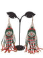 Christmas Snowman Tassel Earrings