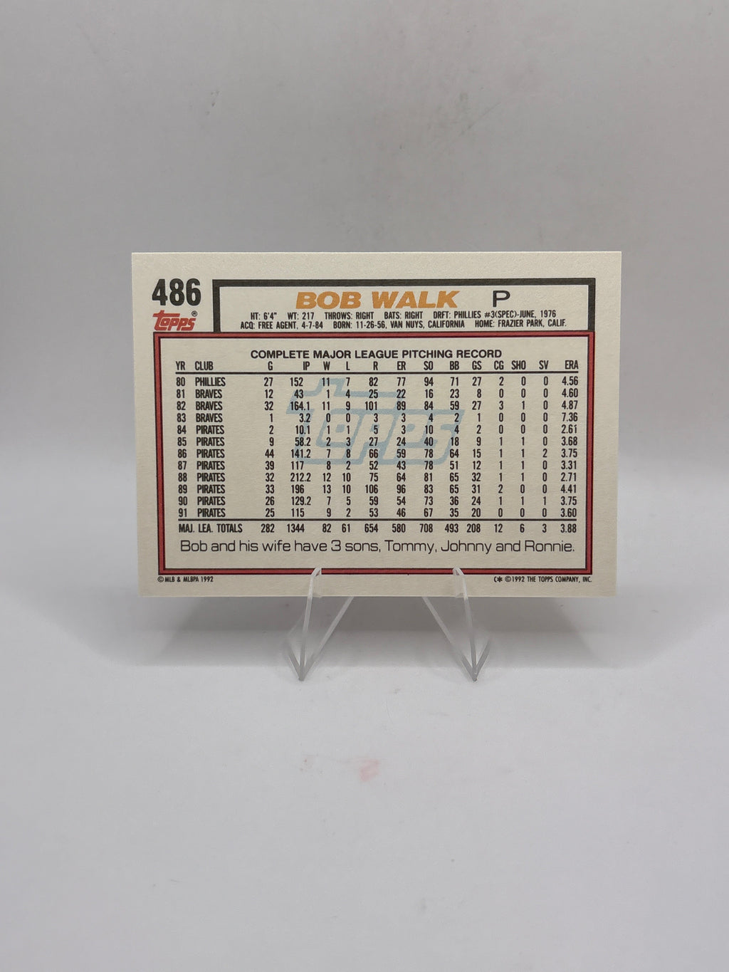 Topps Bob Walk