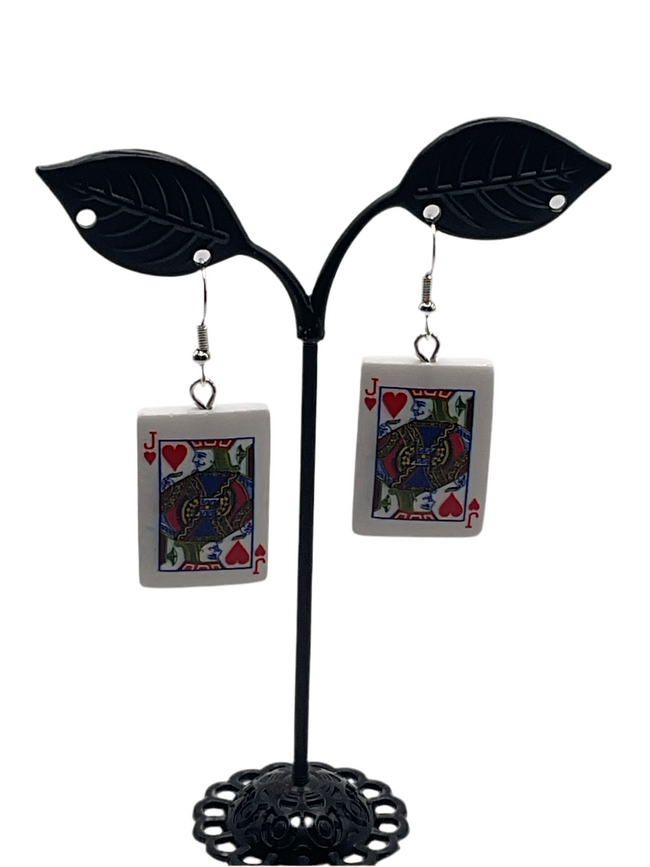 Jack of hearts earrings Hover Image