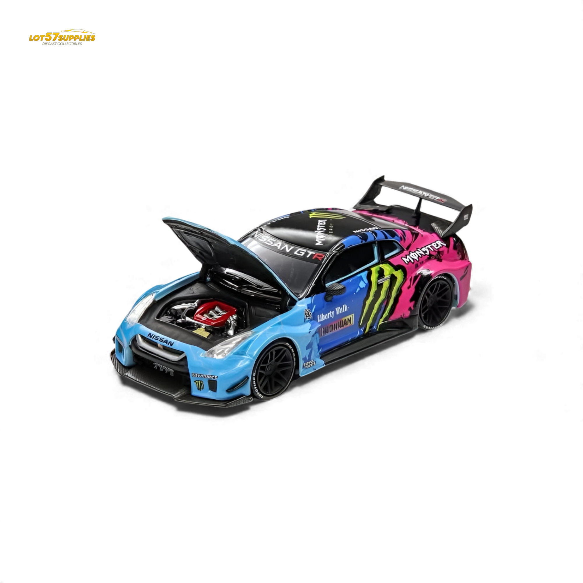 (Pre-Order) Demon King Auto GT-R R35 LBWK Wide-Body - Monster Livery 1:64 Main image