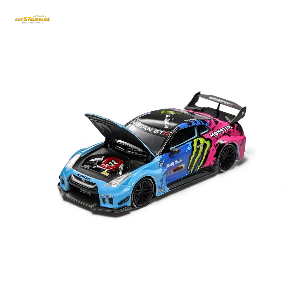 (Pre-Order) Demon King Auto GT-R R35 LBWK Wide-Body - Monster Livery 1:64