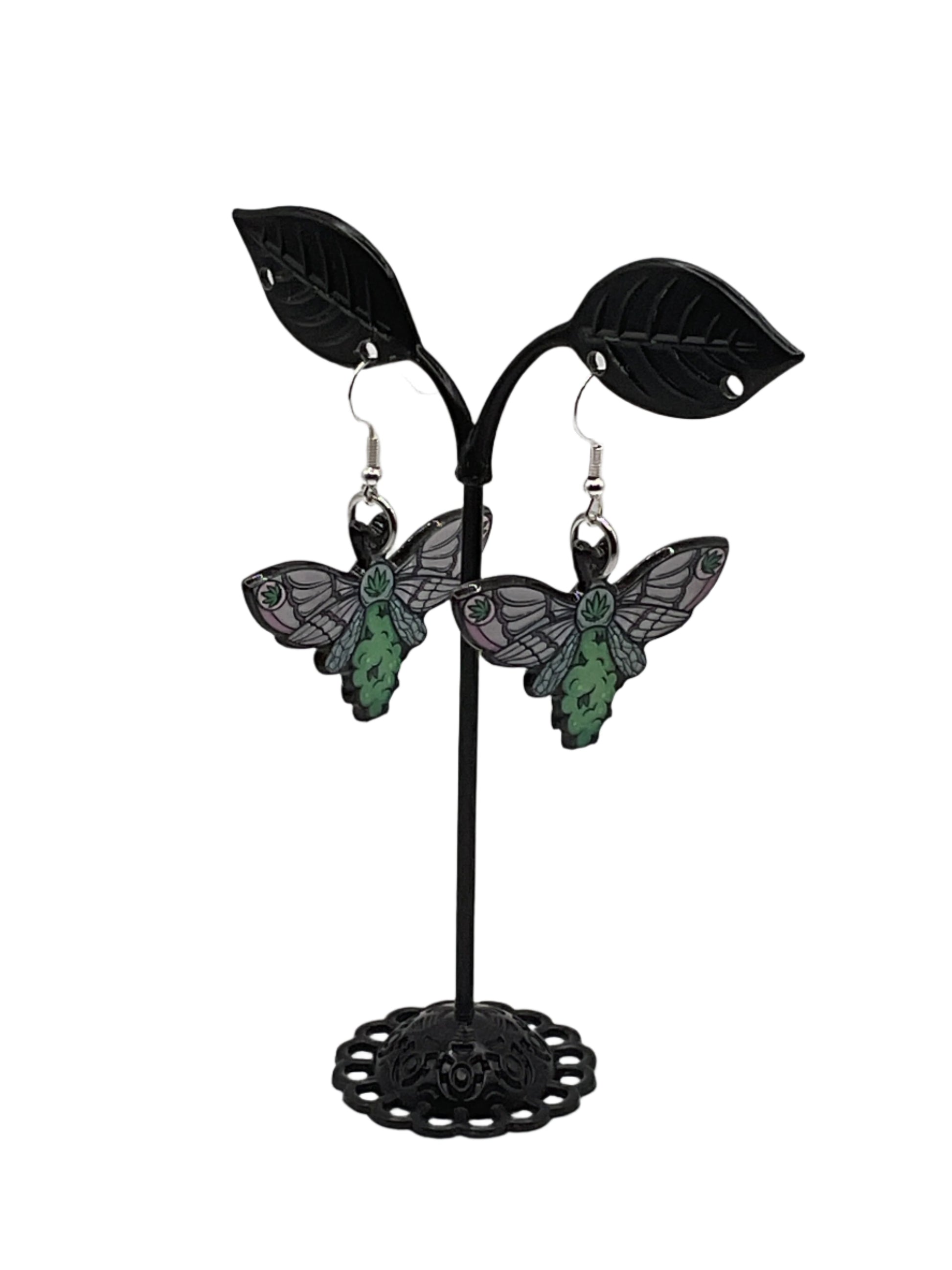 Bud butterfly earrings