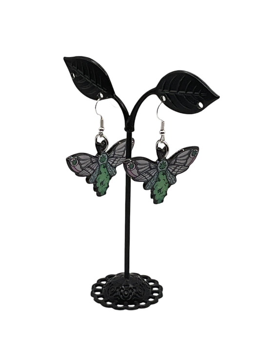 Bud butterfly earrings