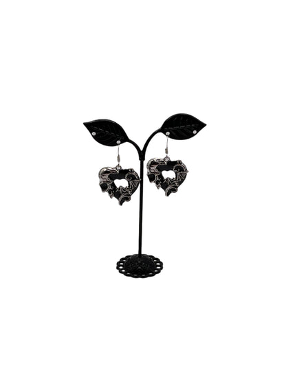 Black Heart Earrings