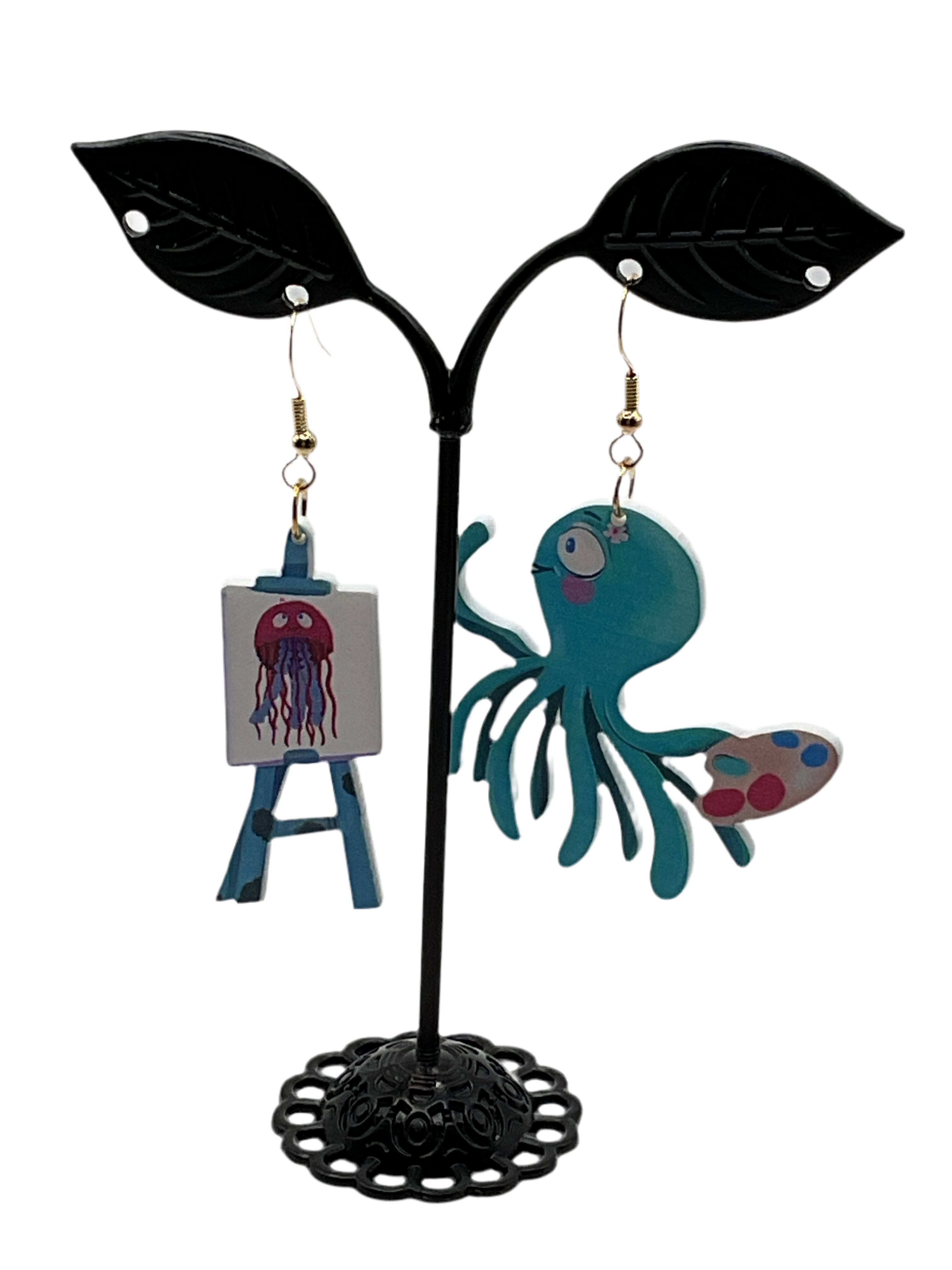 Artistic Octopus earrings Main image