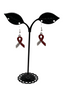 Red ribbon earrings