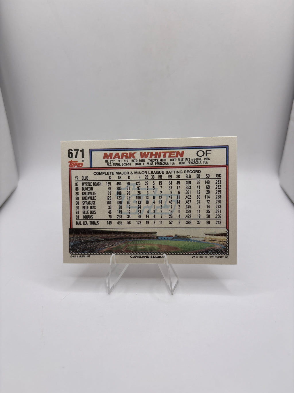 Topps Mark Whiten