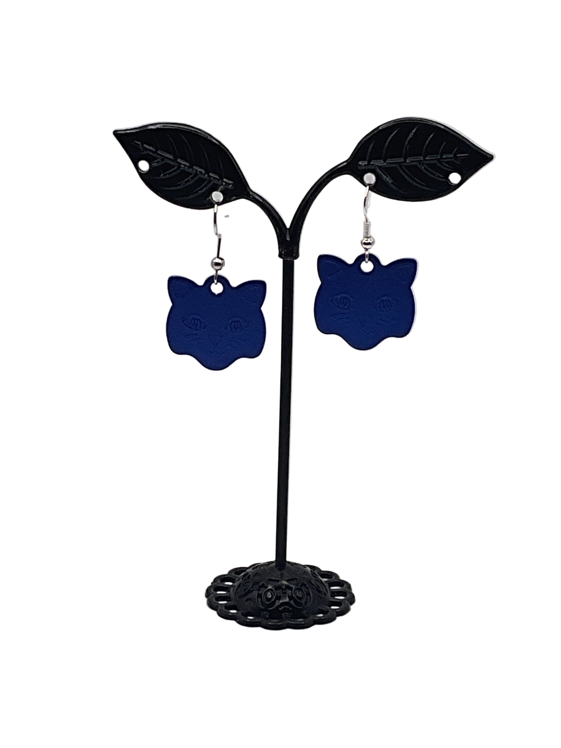 Cat Head Tag Earrings