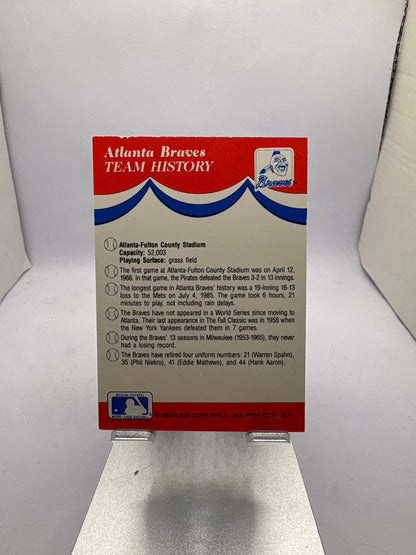 Fleer Atlanta Braves Baseball Sticker