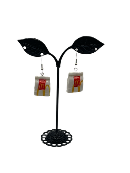 Fast Food Bag Earrings