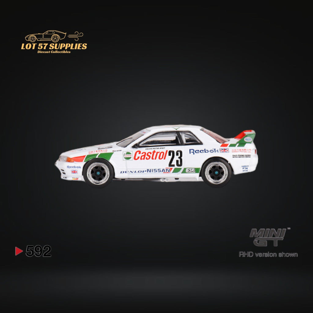 Mini-GT Nissan Skyline GT-R (R32) Gr. A #23 1990 Macau Guia Race Winner #592 1:64 MGT00592 - Collectors World Toys